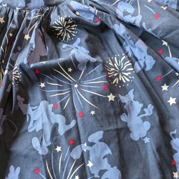 Torrid x Disney Americana Mickey And Friends Blue Mini Poplin Skater Skirt 1 NWT - Picture 6 of 10